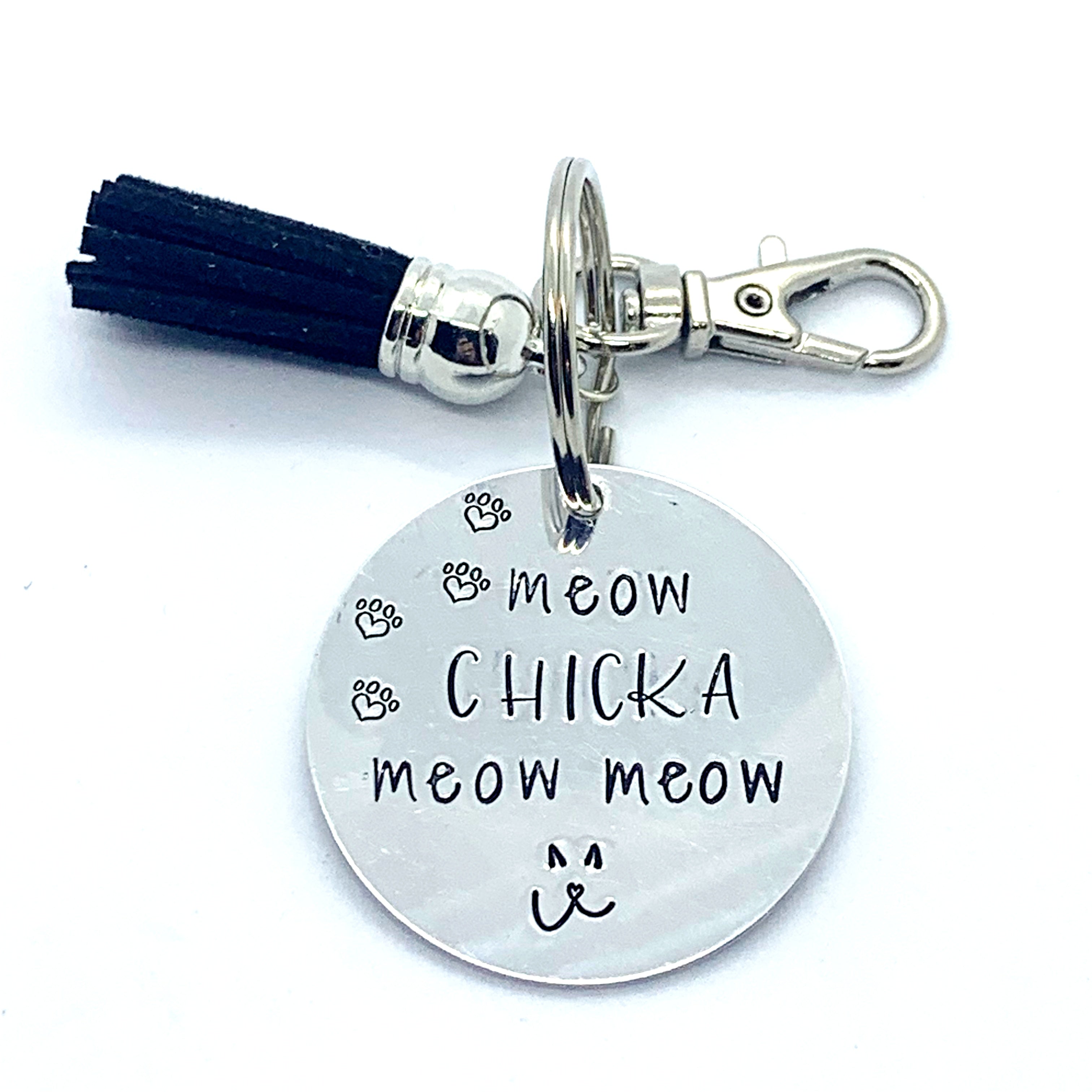 Key Chain - Circle Shape - Meow Chicka Meow Meow