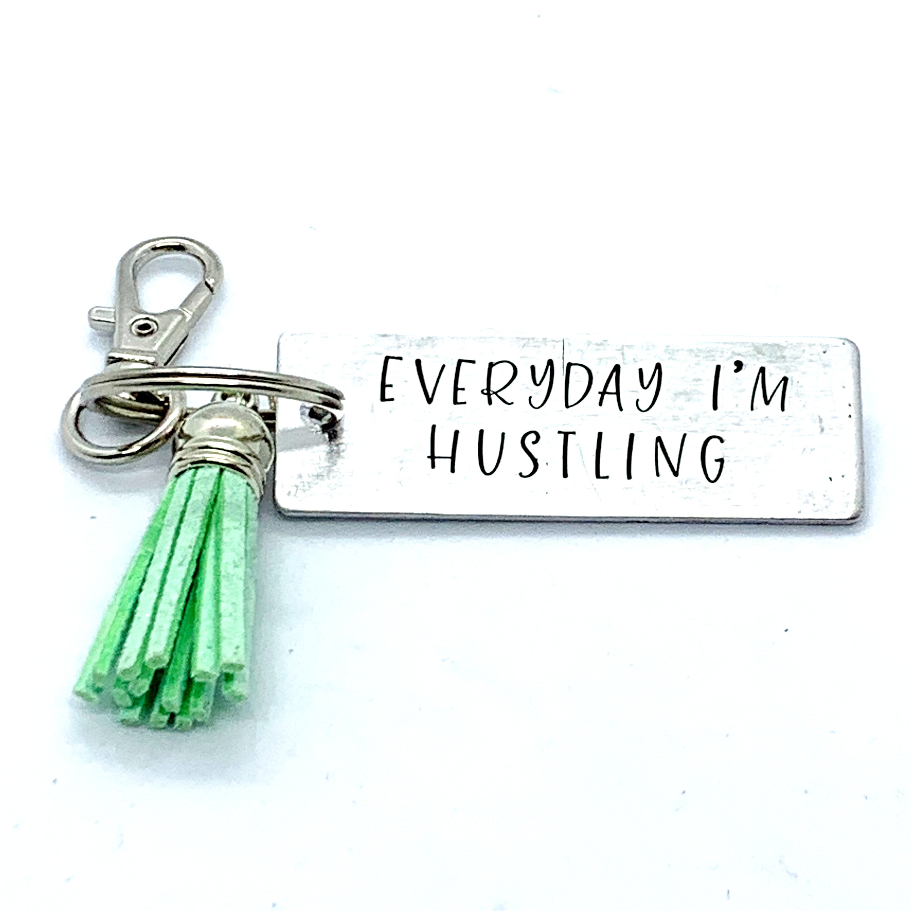 Key Chain - Large Rectangle - Everyday I'm Hustling