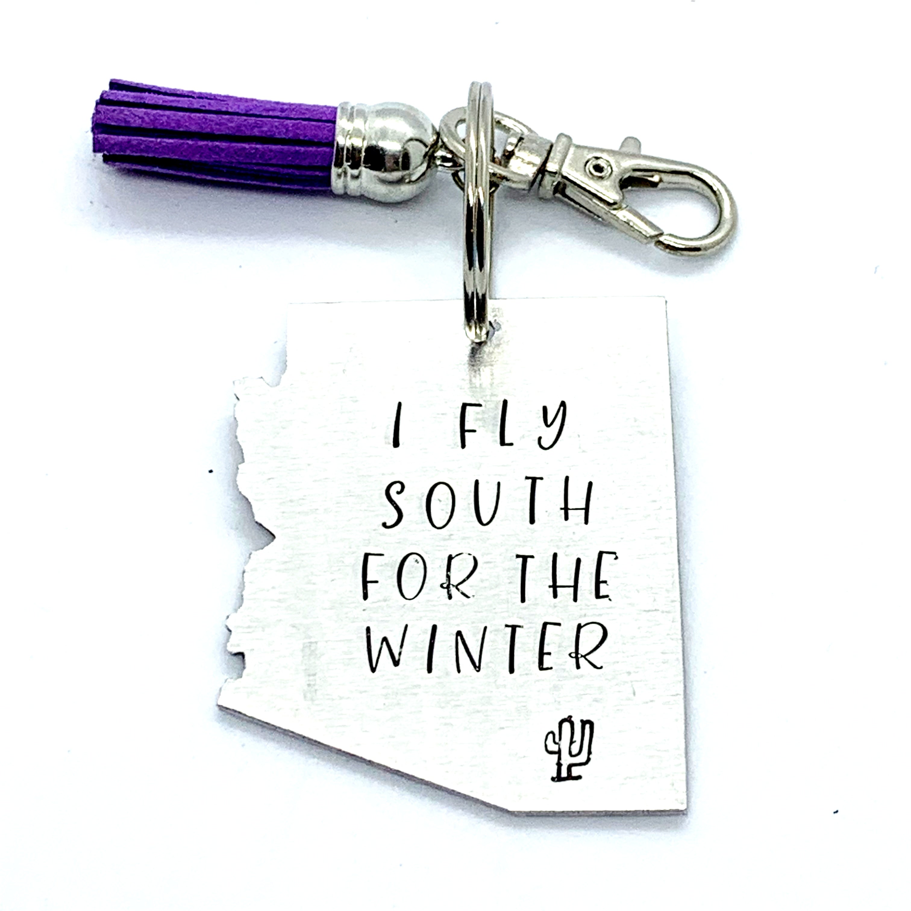 Key Chain - Arizona Shape - I Fly South For The Winter