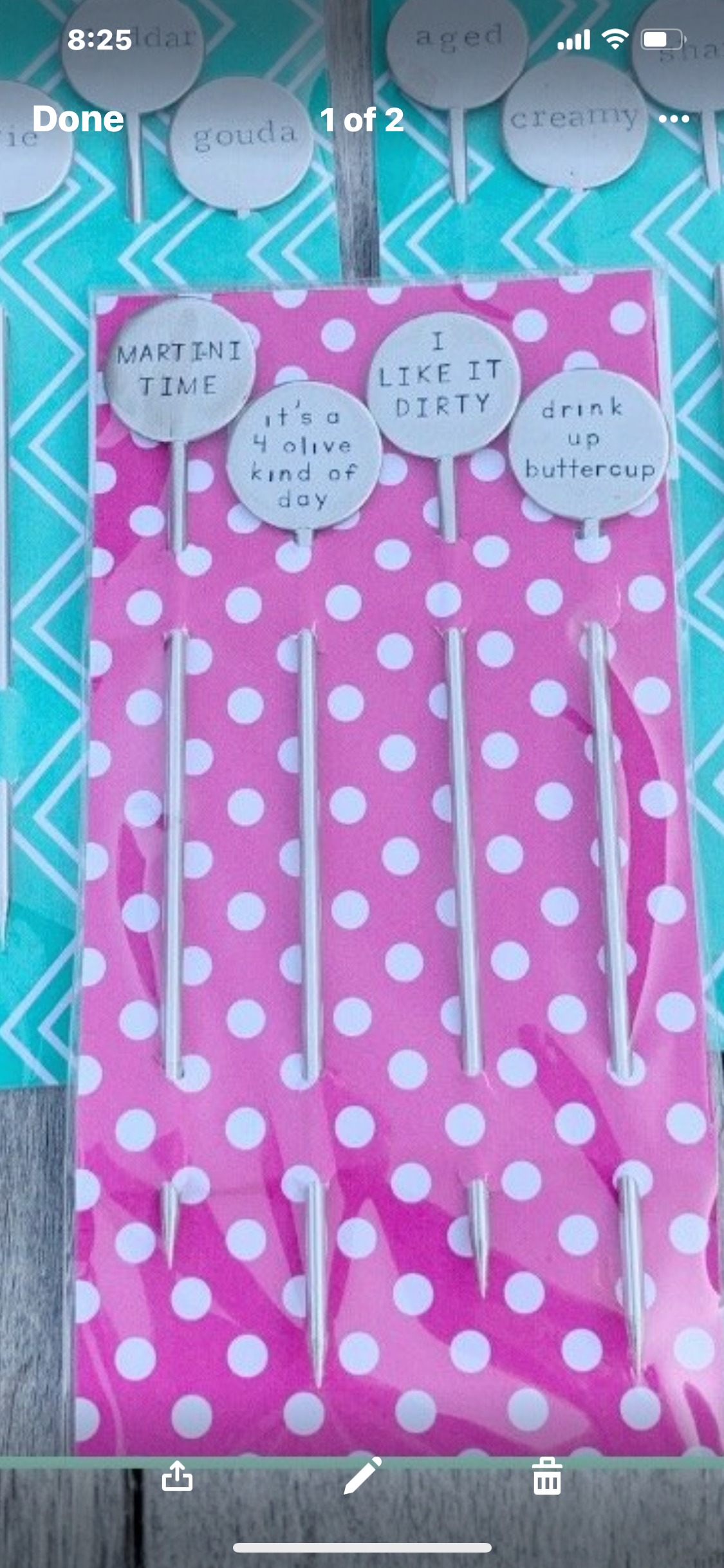 Set of 4 martini picks