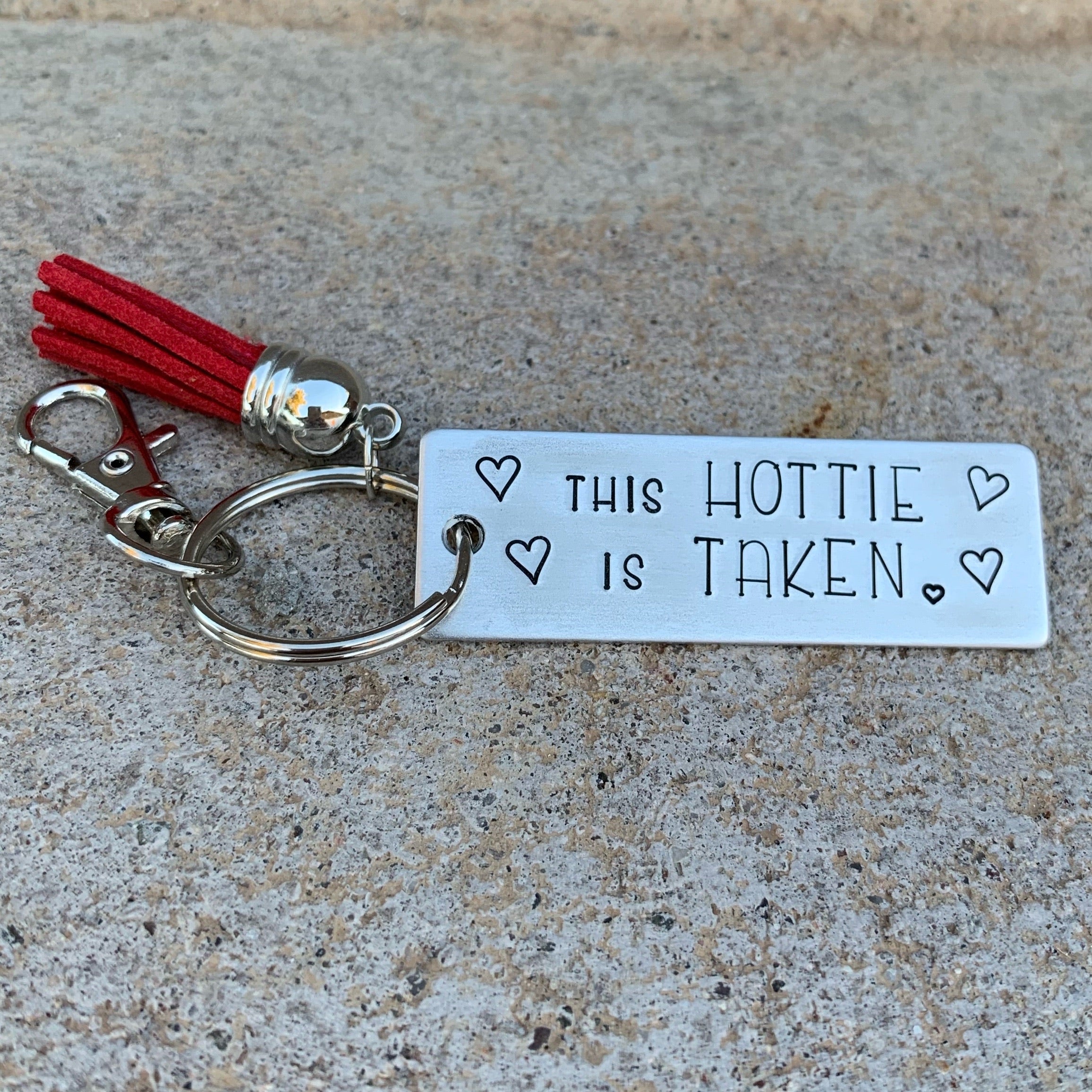 Key Chain - Large Rectangle - This hottie is taken