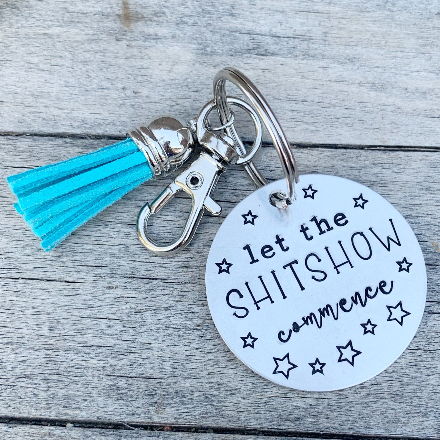 Key Chain - Circle Shape - Let The Shitshow Commence
