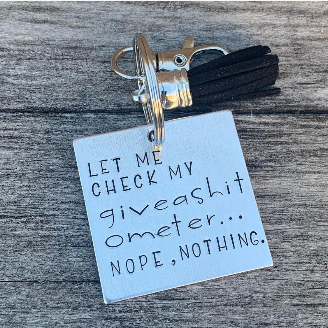 Keychain - square- giveashitometer