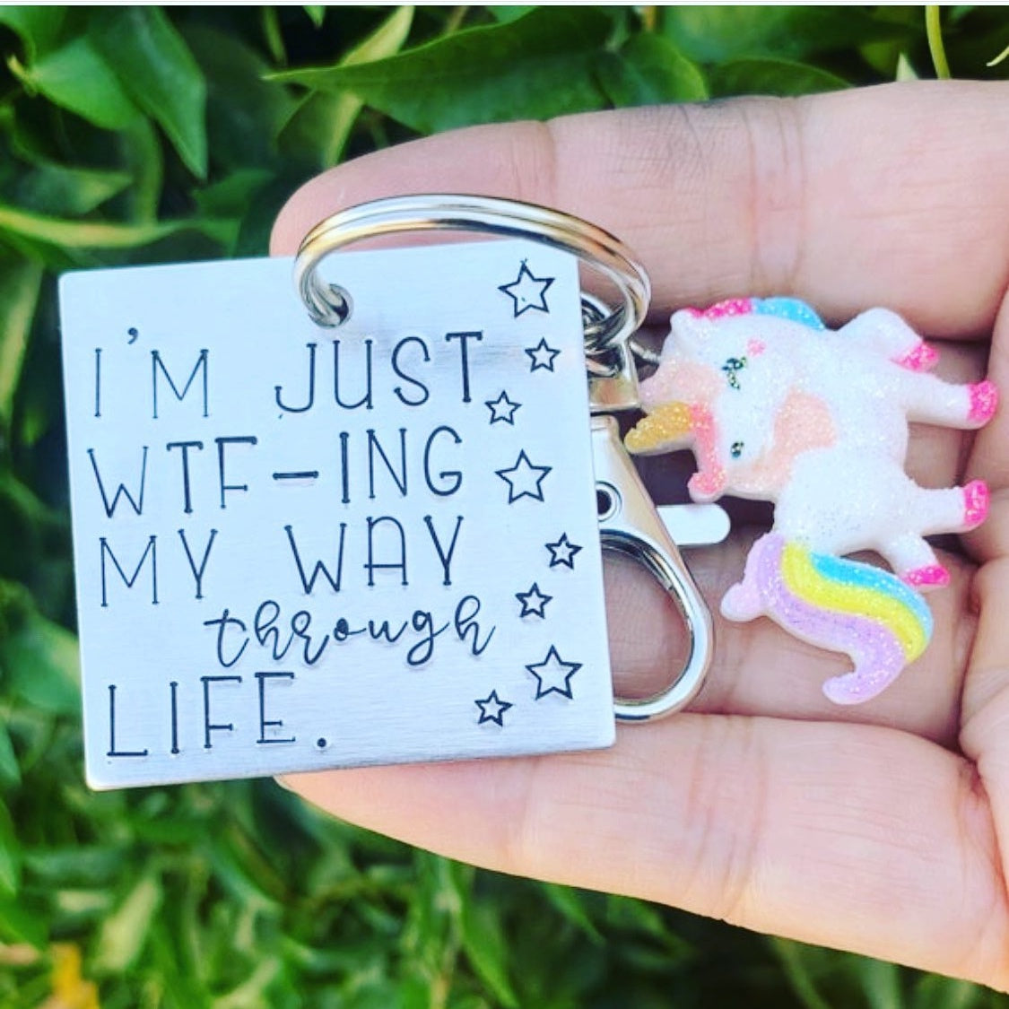 Keychain - square- wtf