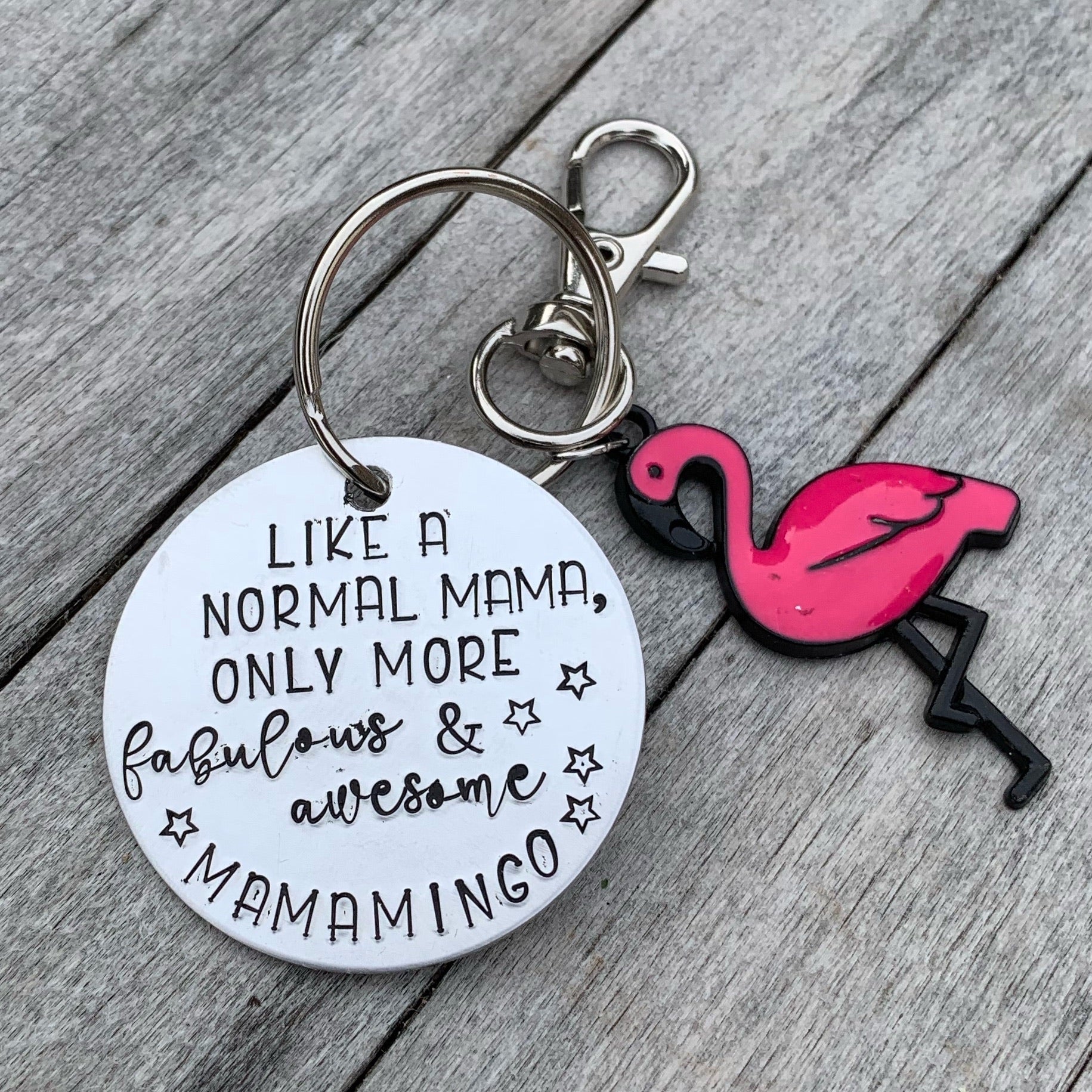 Key Chain - Circle Shape w/ Specialty Tassel - Like A Normal Mama, Only More Fabulous & Awesome - MAMAMINGO