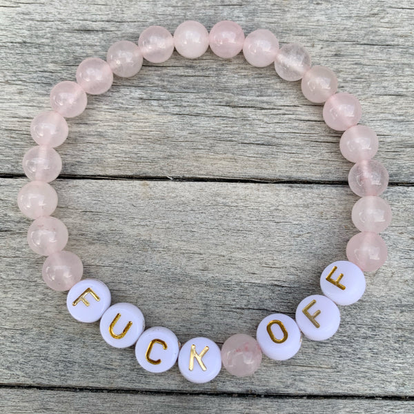 Beaded bracelet- “Fuck Off”