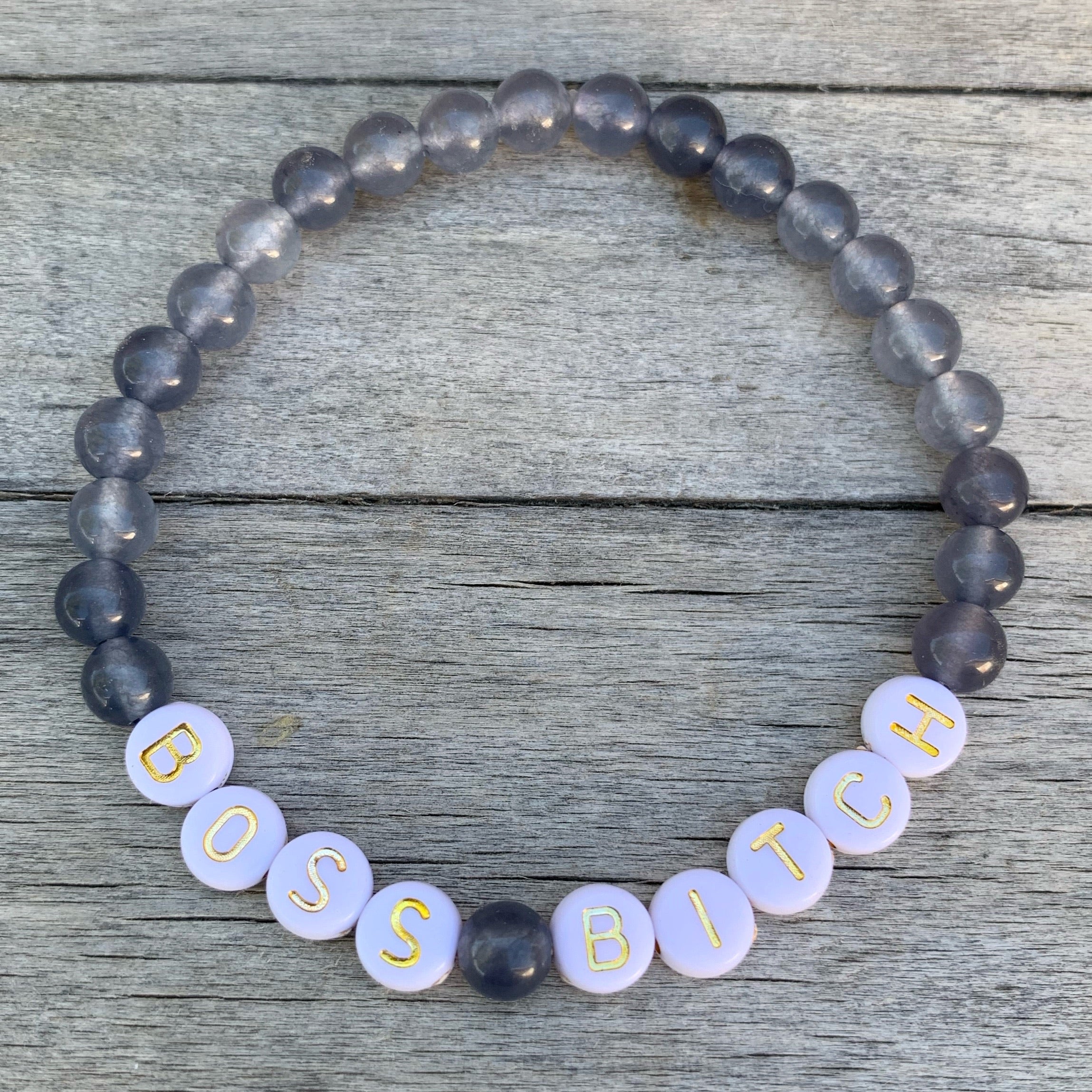Beaded bracelet- “Boss Bitch”