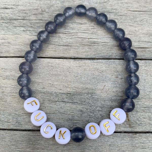 Beaded bracelet- “Fuck Off”