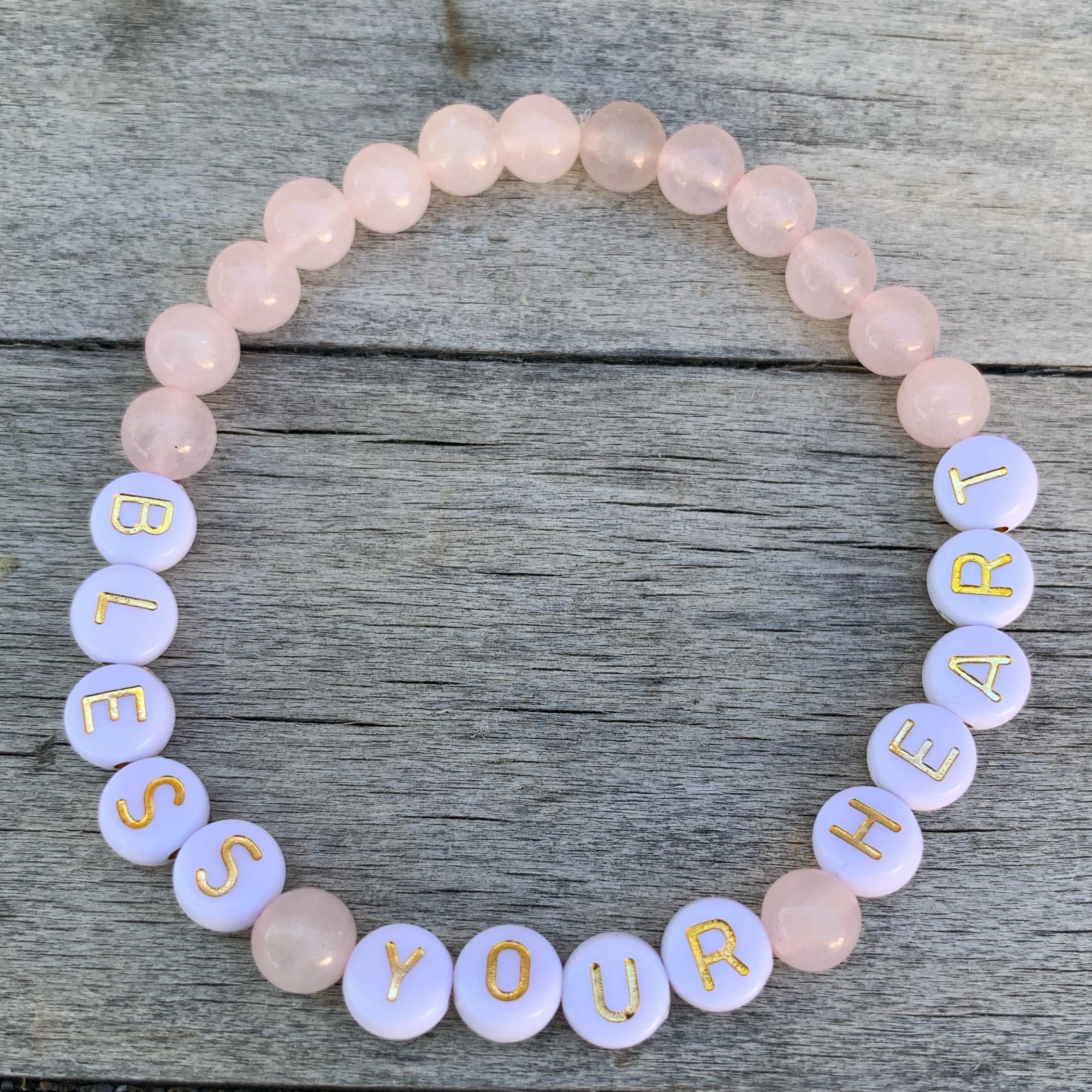 Beaded bracelet- “Bless Your Heart”