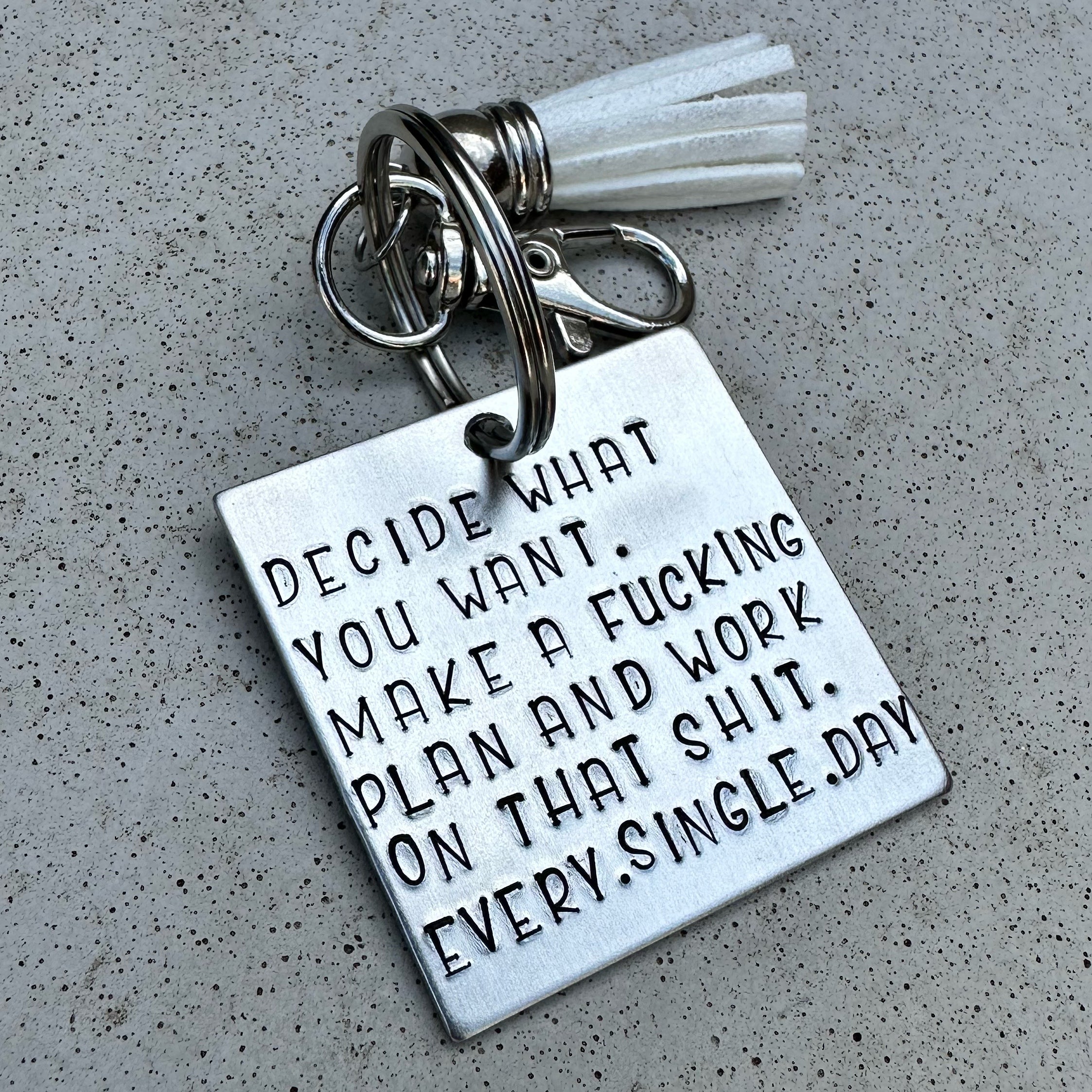 Keychain - square- make a plan