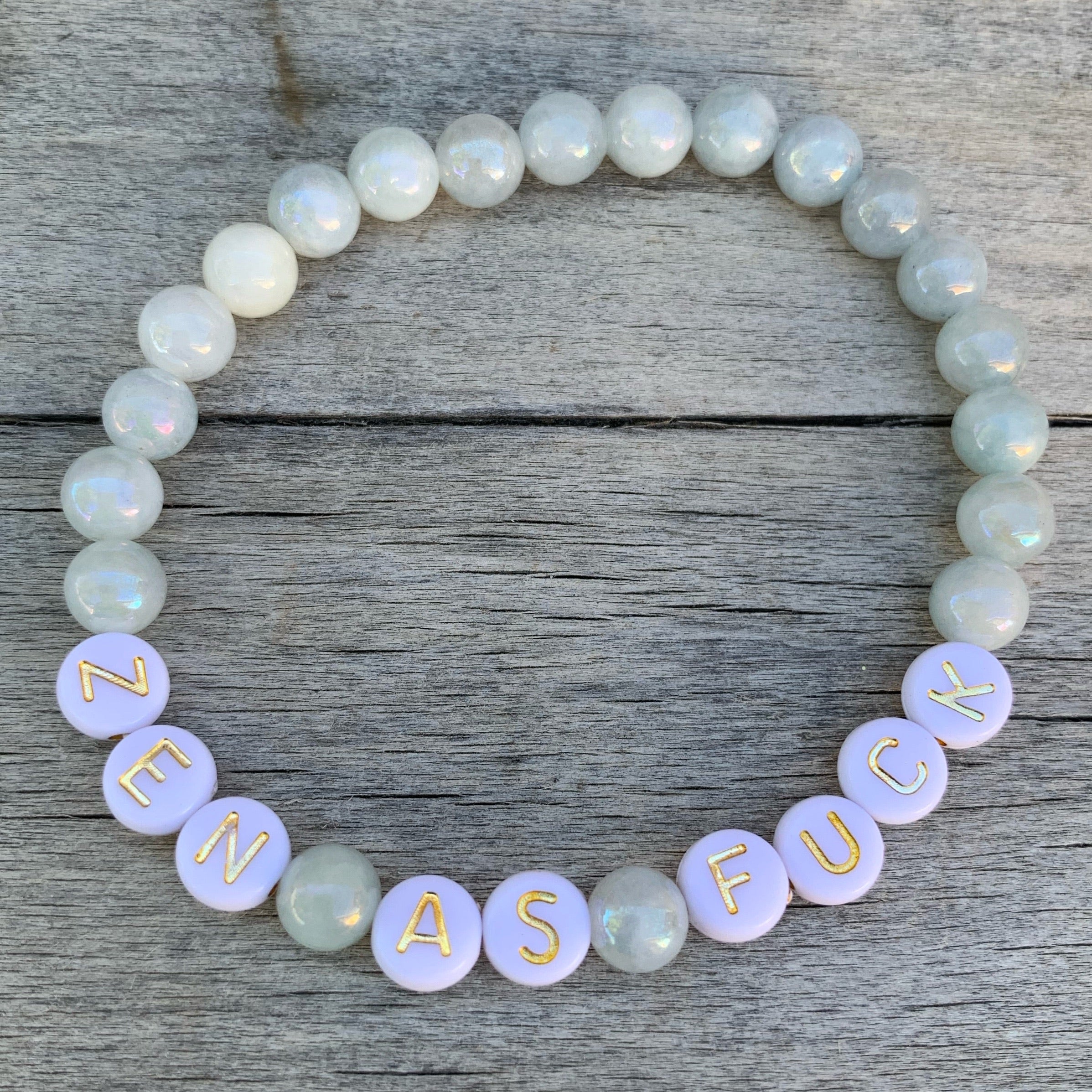 Beaded bracelet- “Zen As Fuck”