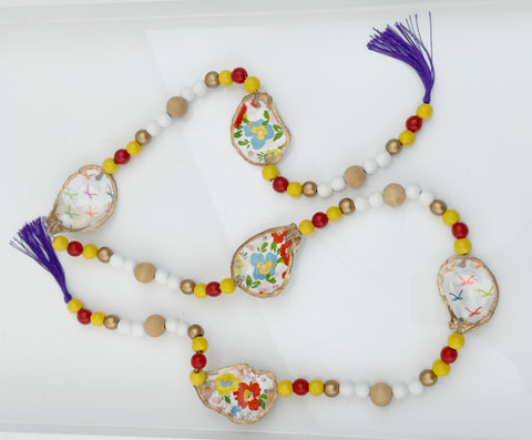 Oyster Garland - bright floral/bows