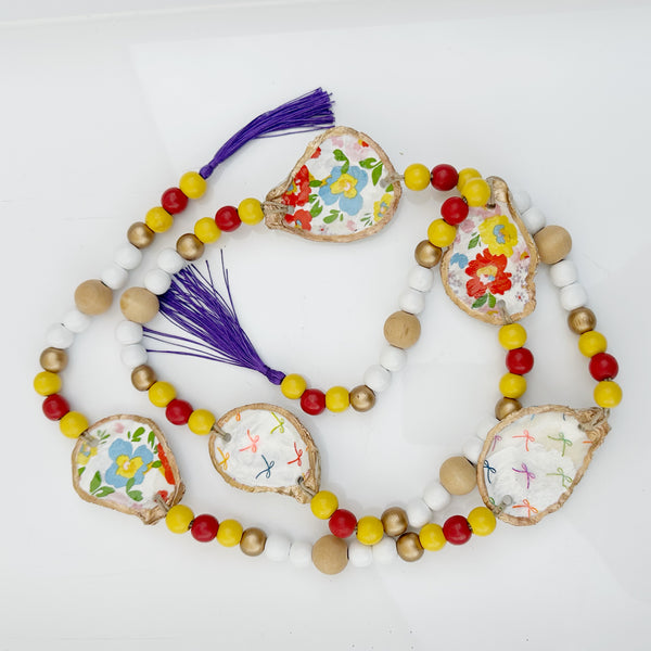 Oyster Garland - bright floral/bows
