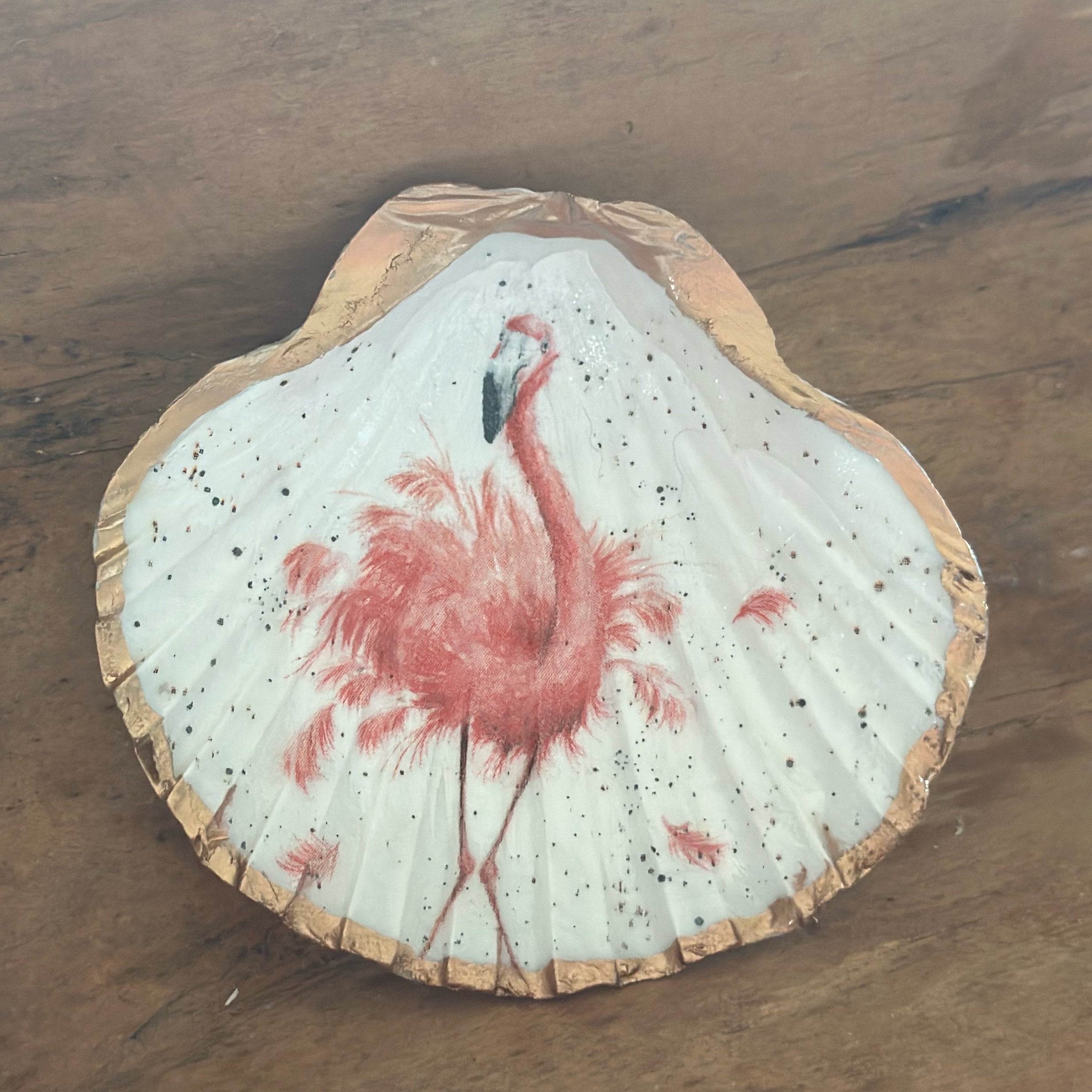 Shell Dish- flamingo