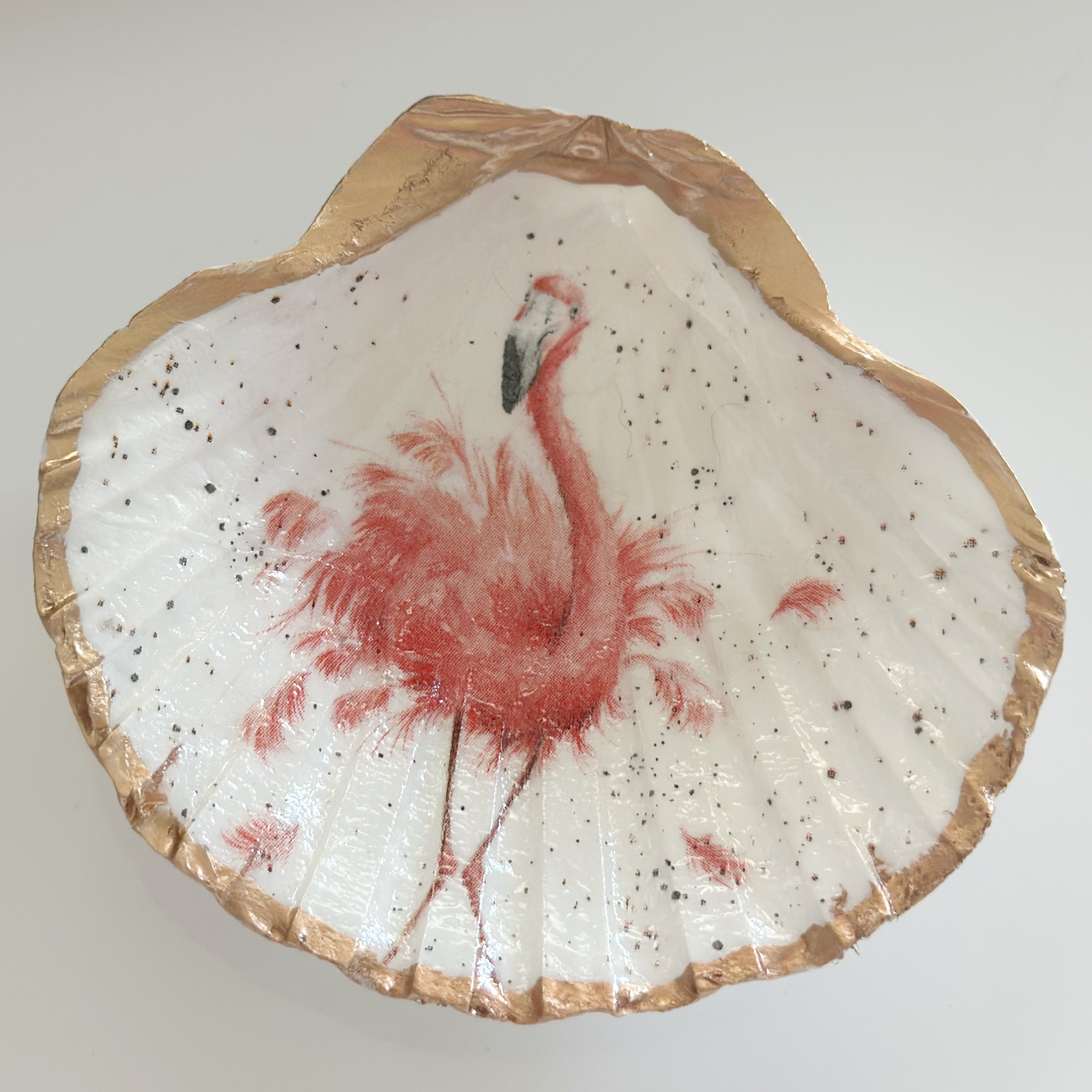 Shell Dish- flamingo