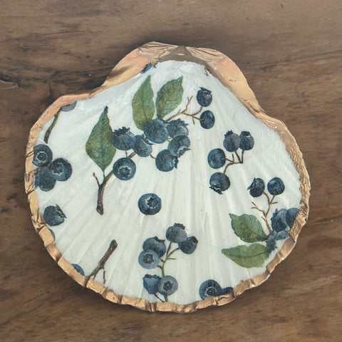 Shell Dish- blueberries