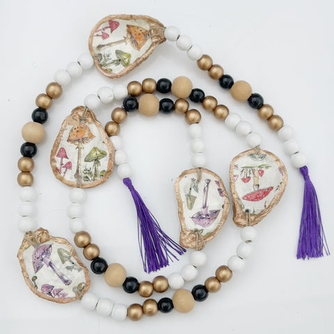 Oyster Garland - vintage mushroom