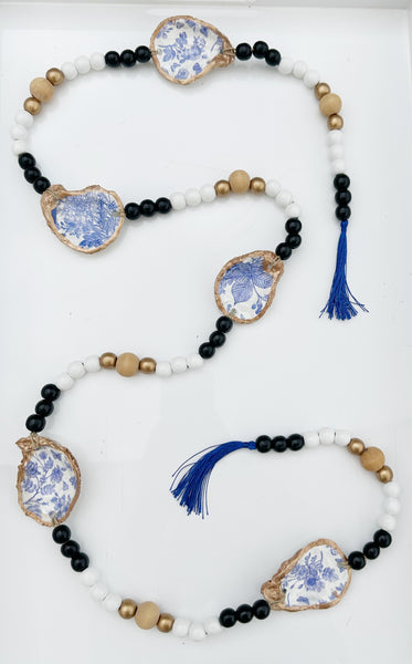 Oyster Garland - blue floral