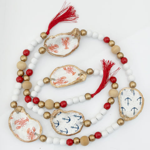 Oyster Garland - anchor/lobster