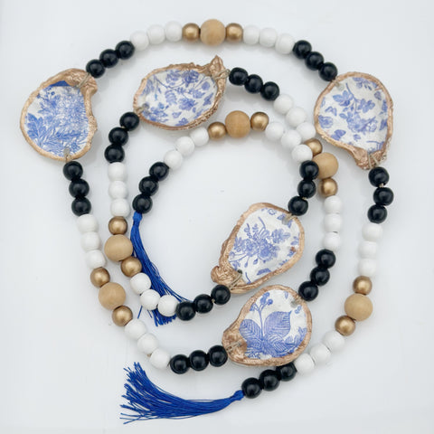 Oyster Garland - blue floral