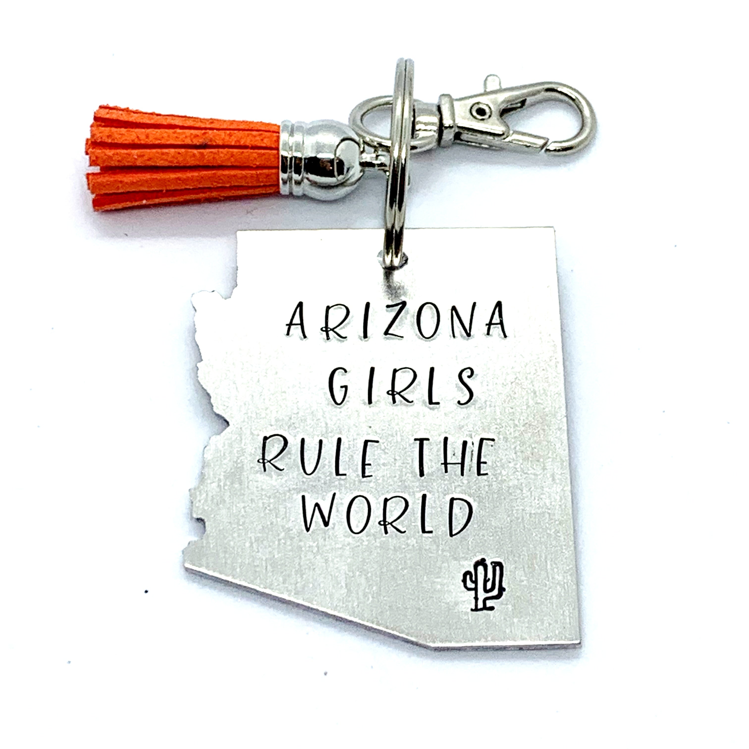 Key Chain - Arizona Shape - Arizona Girls Rule The World