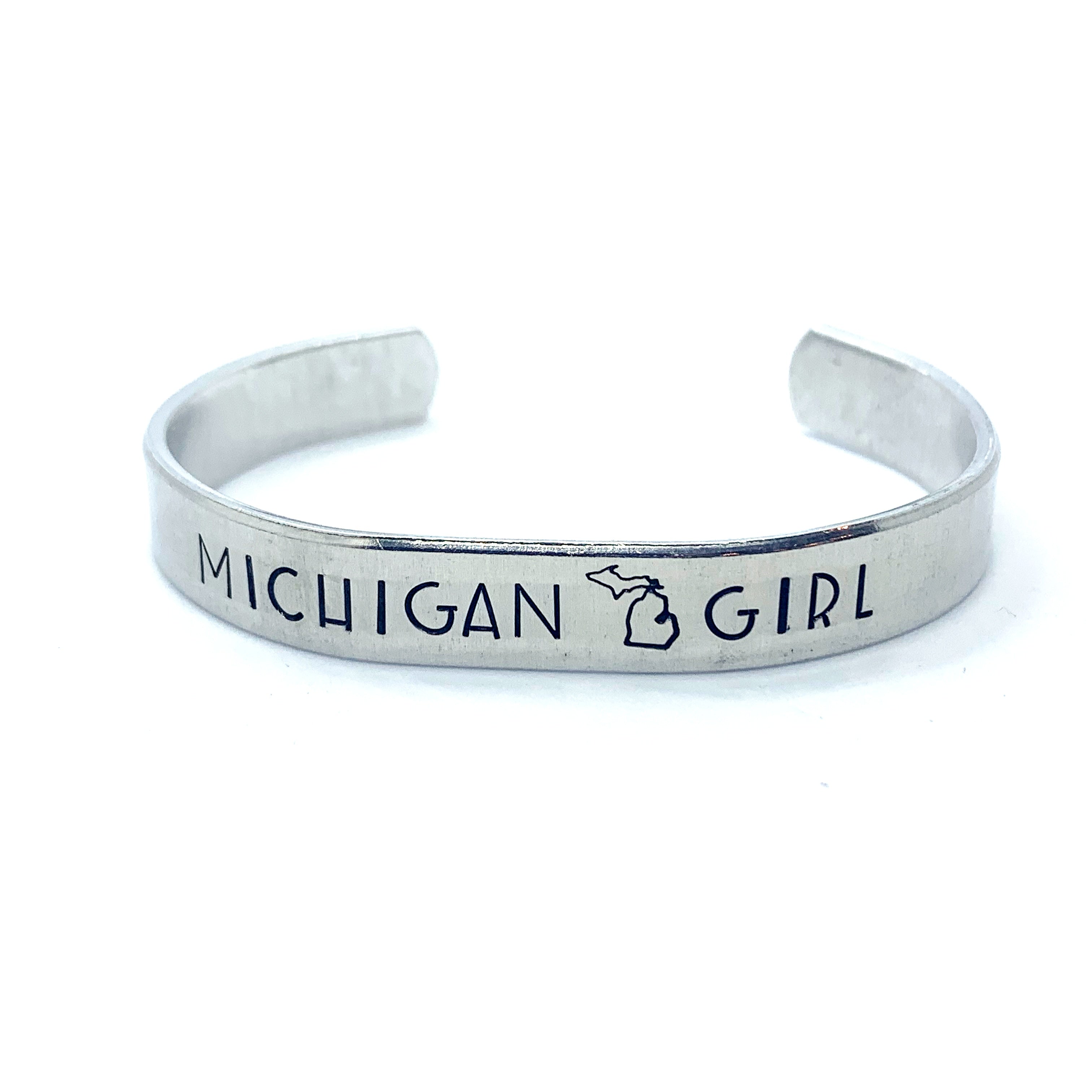 ⅜ inch Aluminum Cuff - Michigan Girl