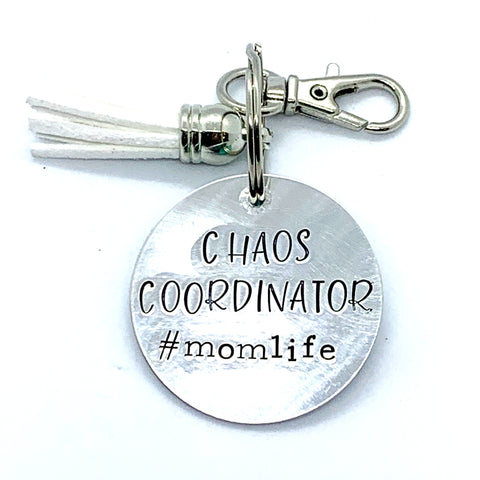 Key Chain - Circle Shape - Chaos Coordinator #momlife
