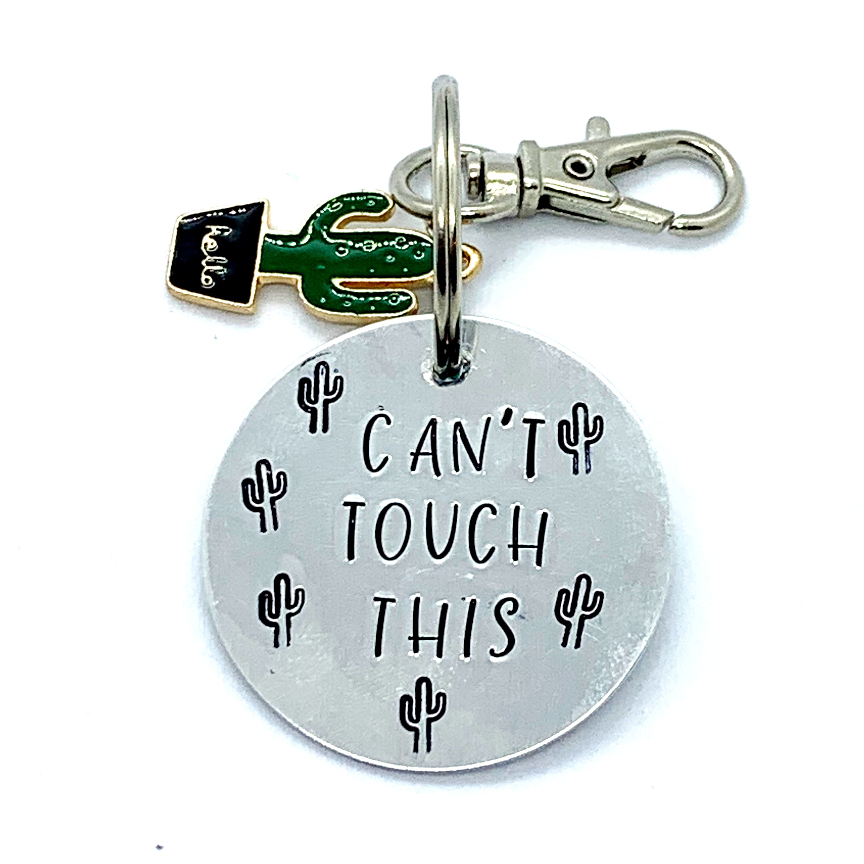 Key Chain - Circle Shape w/ Specialty Tassel - Can't Touch This