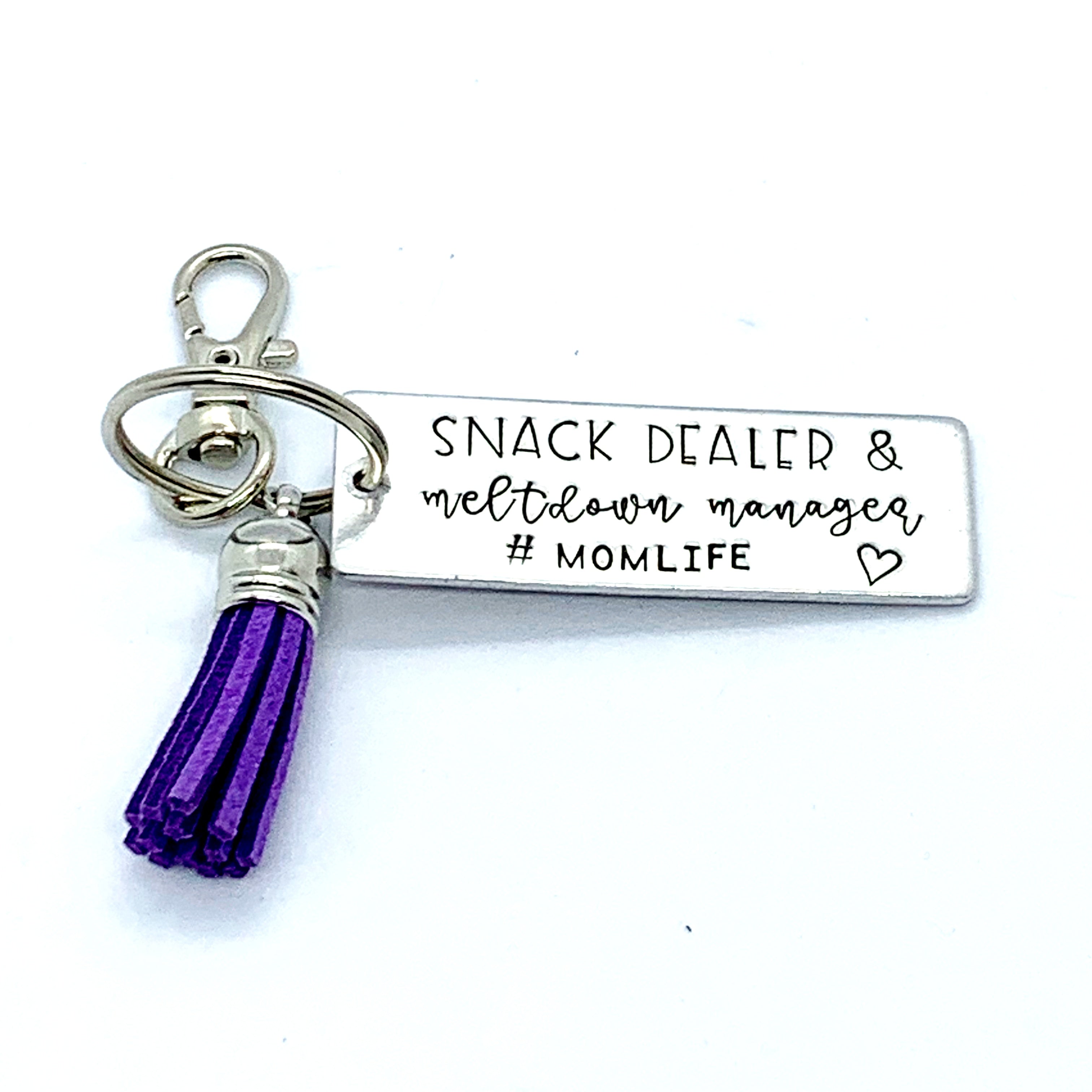 Key Chain - Large Rectangle - Snack Dealer & Meltdown Manager #momlife