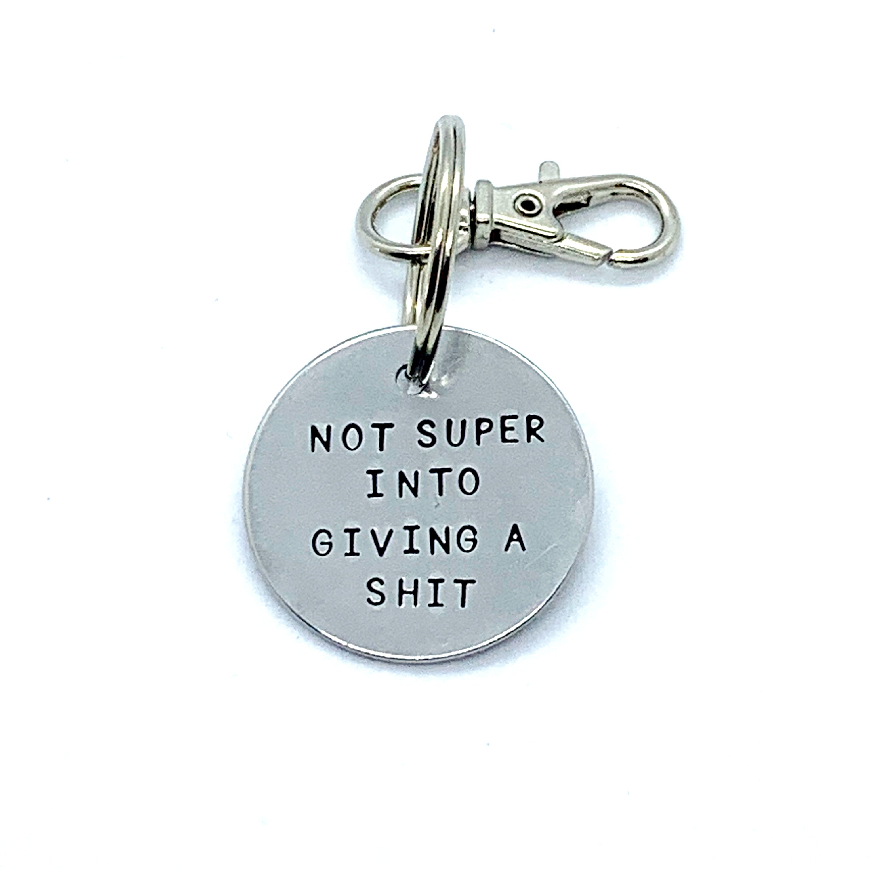 Key Chain - Simple Circle - Not Super Into Giving A Shit
