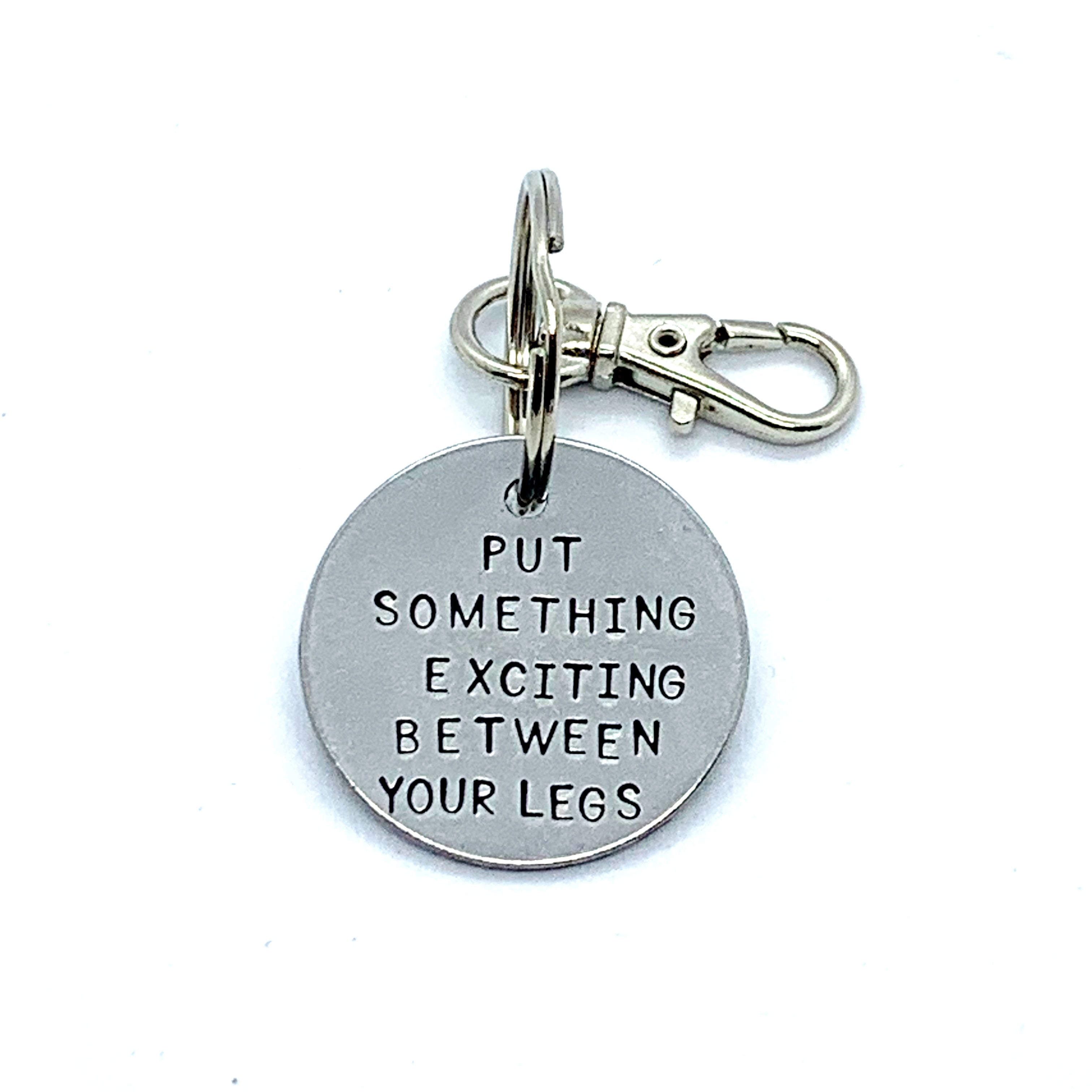 Key Chain - Simple Circle - Put Something Exciting Between Your Legs