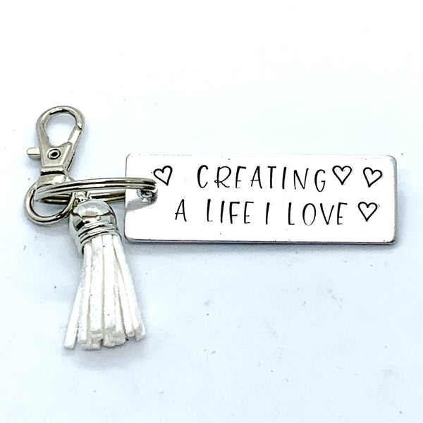 Key Chain - Large Rectangle - Creating A Life I Love