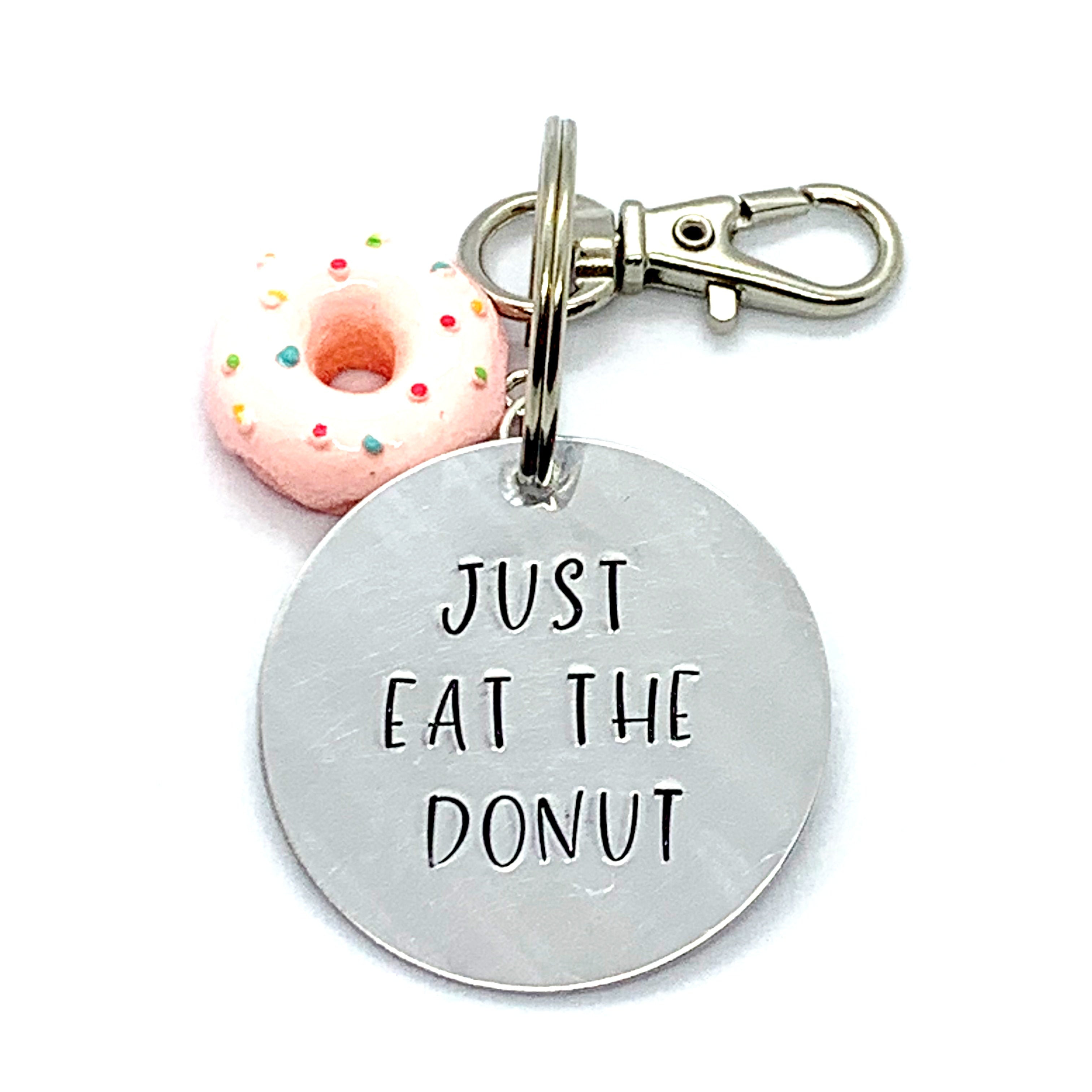 Key Chain - Circle Shape w/ Specialty Tassel - Just Eat The Donut