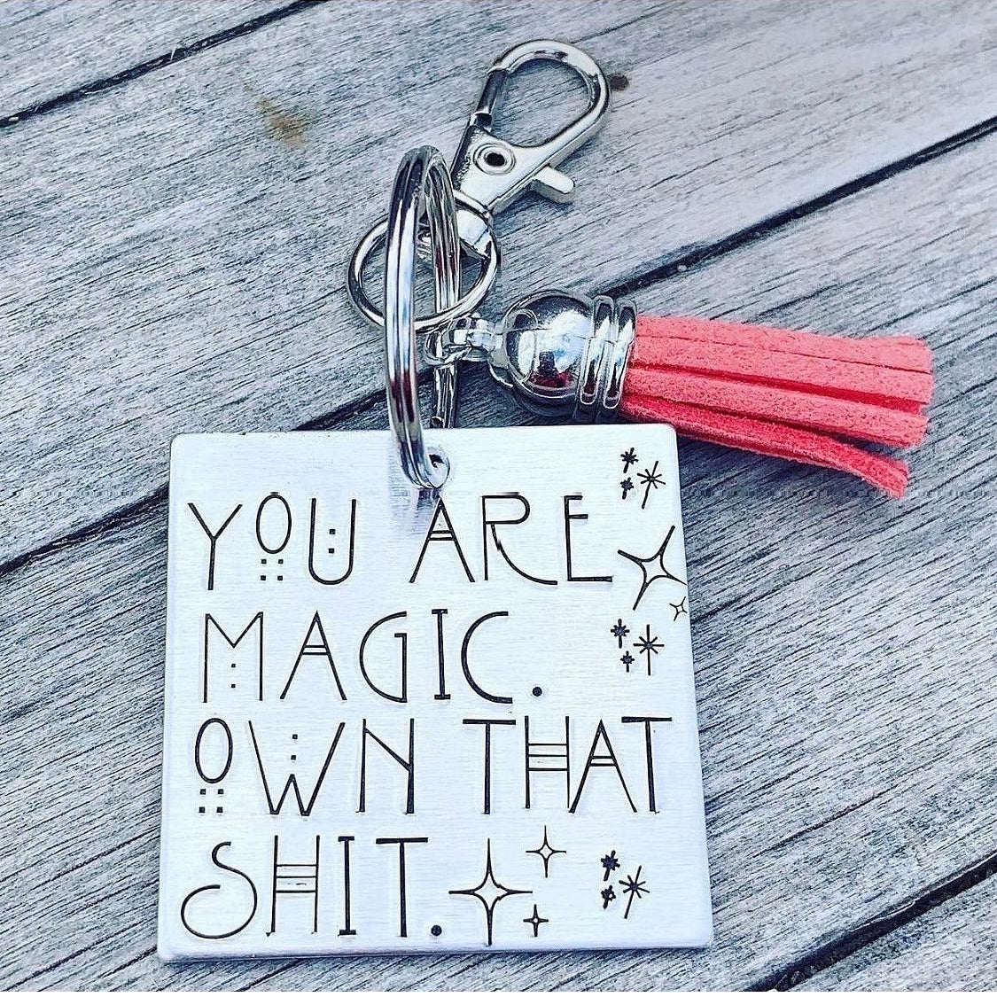 Keychain - square- you are magic