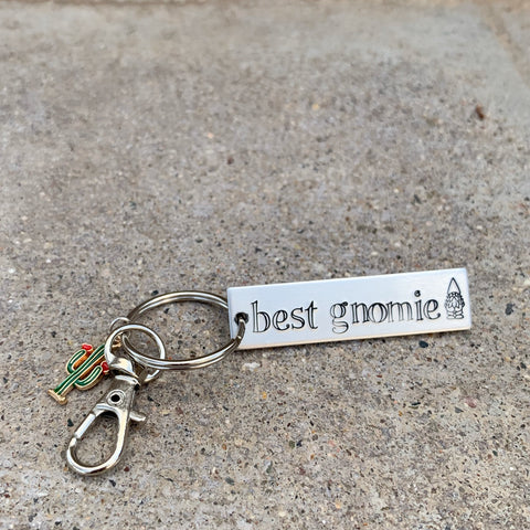 Mini rectangle keychain- Best Gnomie