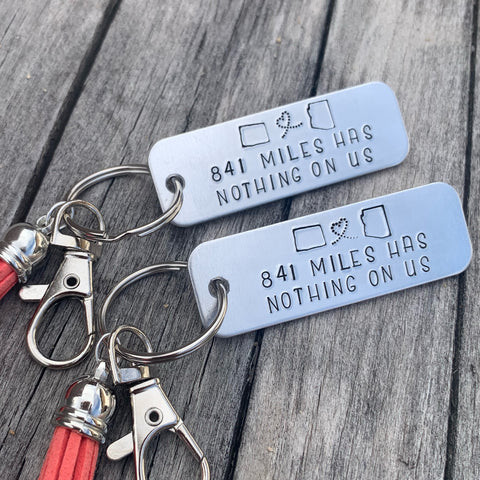 Rectangle keychain - custom miles has nothing on us