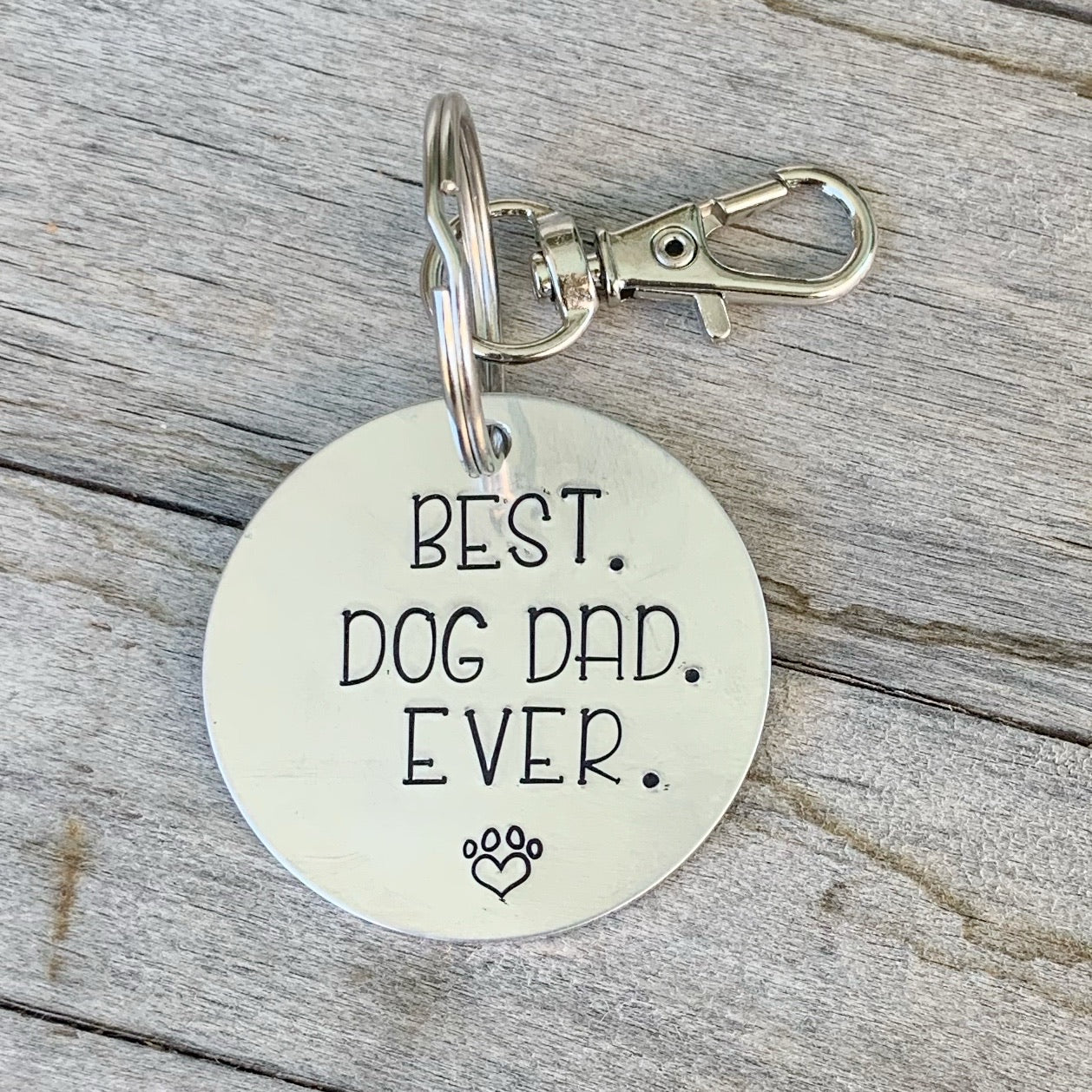 Keychain - Circle Keychain- Best. Dog. Dad. Ever
